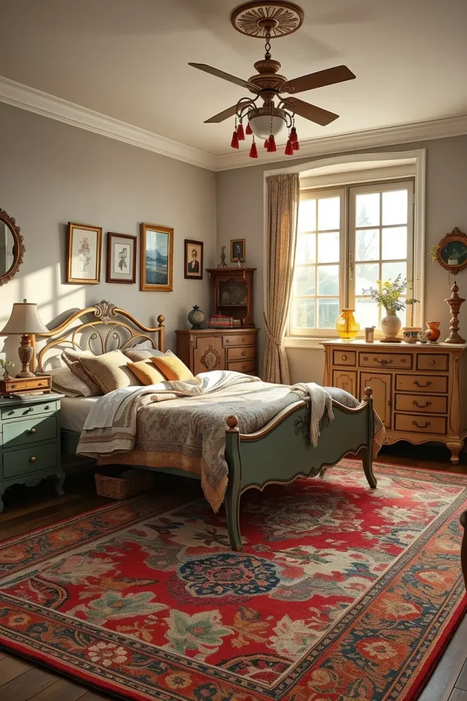65 Vintage Bedroom with Hand-Painted Furniture Ideas for Timeless Charm