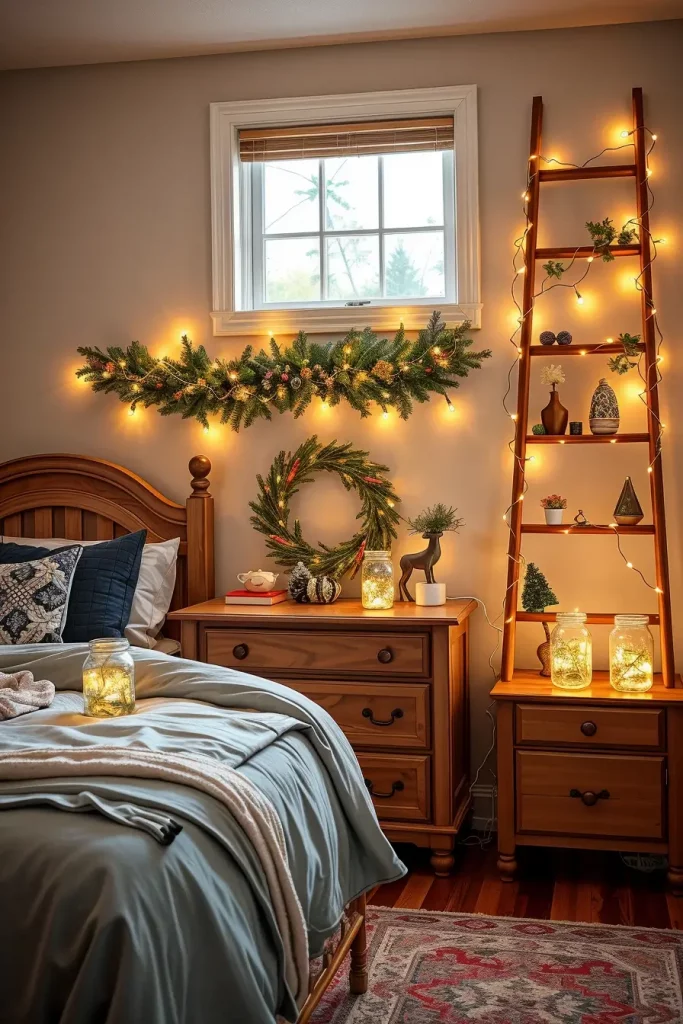 60 Christmas Lights in the Bedroom 2025: Magical and Cozy Holiday Ideas