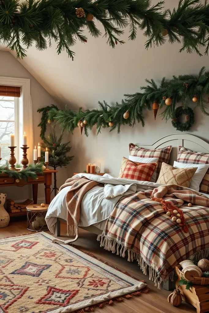 62 Christmas Bedroom Decor Ideas 2025: Cozy & Modern Holiday Inspiration