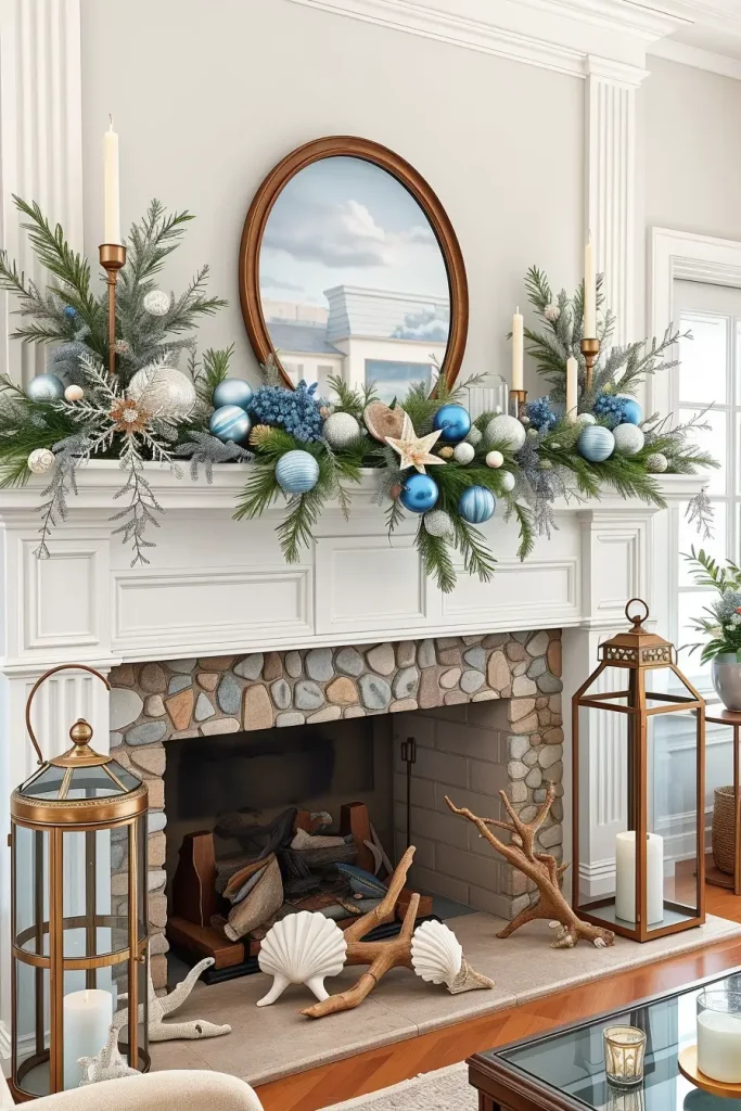 64 Christmas Mantle Decor Ideas 2025 to Style Your Fireplace Beautifully