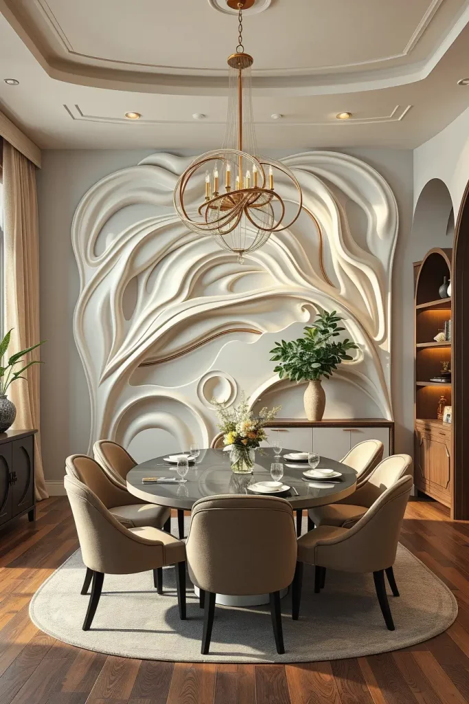62 Dining Room Accent Wall in a Surreal-Style