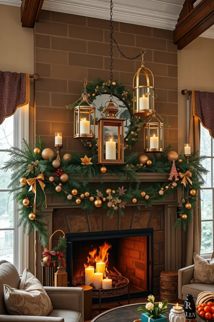 64 Christmas Mantle Decor Ideas 2025 to Style Your Fireplace Beautifully