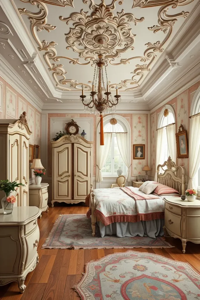 65 Vintage Bedroom with Hand-Painted Furniture Ideas for Timeless Charm