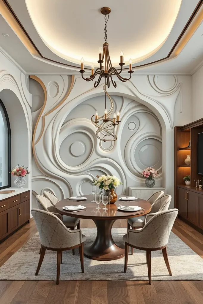 62 Dining Room Accent Wall in a Surreal-Style