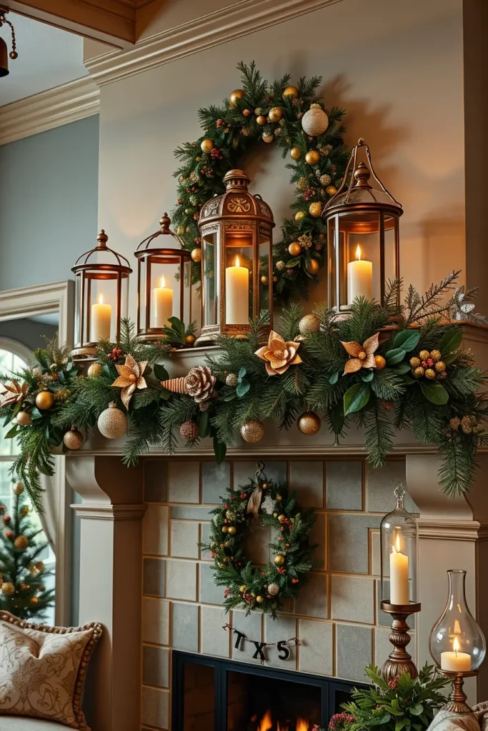 64 Christmas Mantle Decor Ideas 2025 to Style Your Fireplace Beautifully