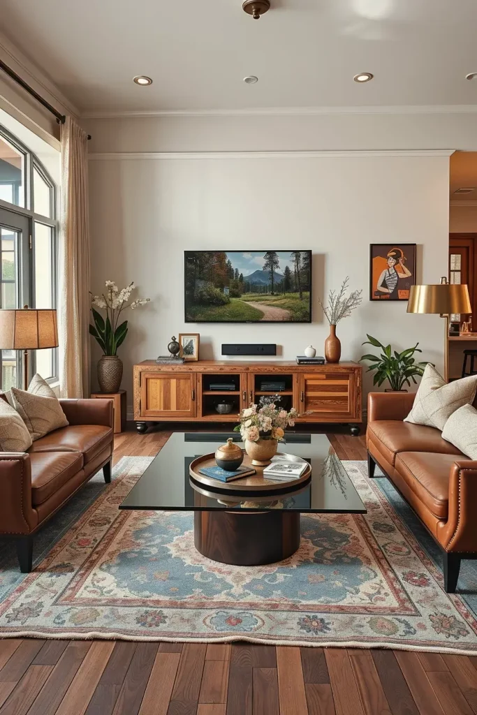 63 Eclectic Living Room Design with Natural Textures