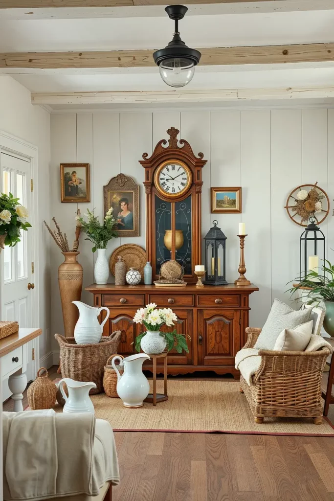 63 Creative Farmhouse Living Room With Antique Textures