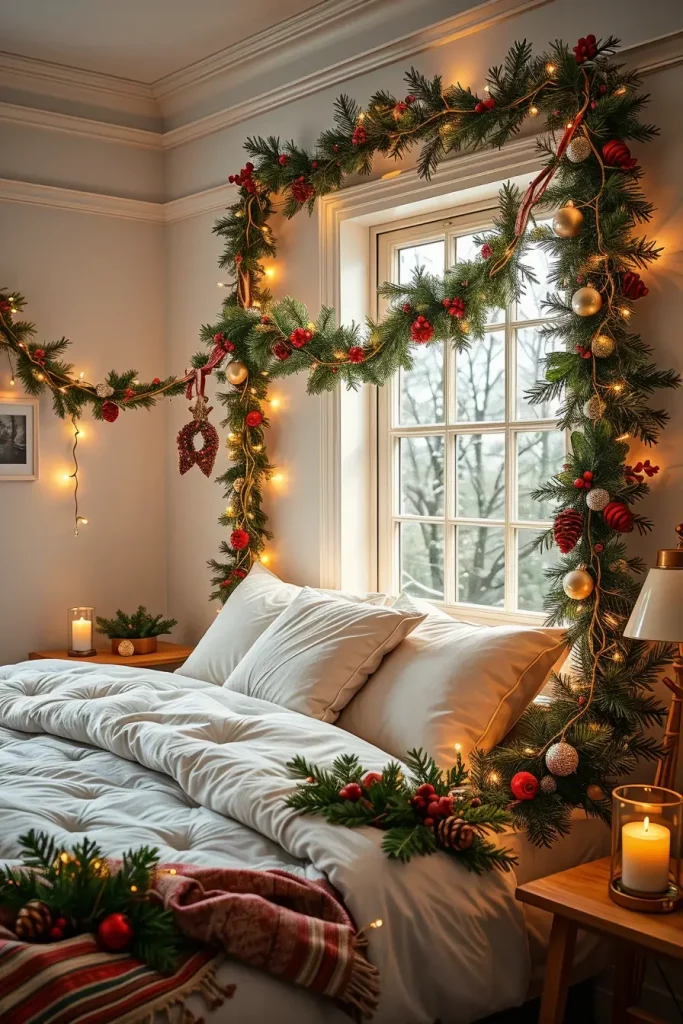 60 Christmas Lights in the Bedroom 2025: Magical and Cozy Holiday Ideas