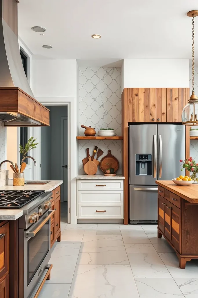 62 Eclectic Kitchen Design with Natural Textures