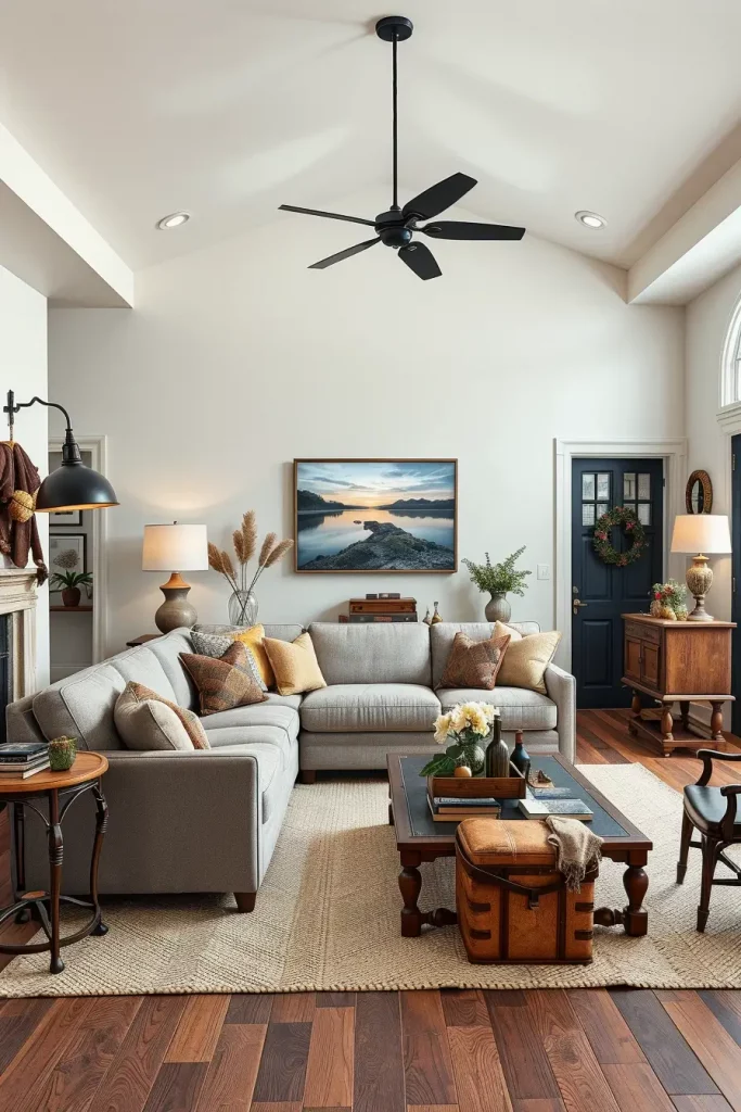 63 Creative Farmhouse Living Room With Antique Textures