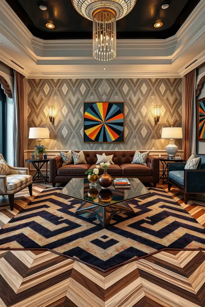64 Stunning Art Deco Revival Living Room Décor Ideas for Glamorous Interiors