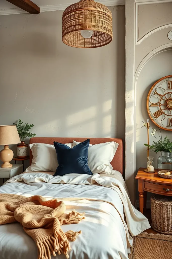 60 Eclectic Bedroom Design With Natural Textures for a Stylish and Cozy Interior