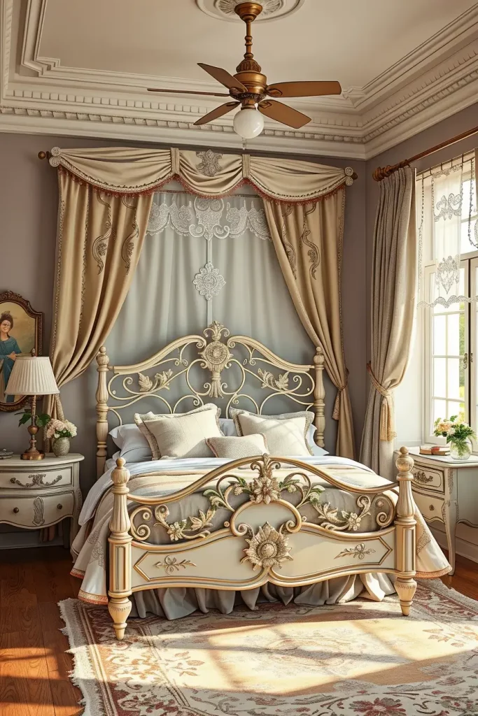 65 Vintage Bedroom with Hand-Painted Furniture Ideas for Timeless Charm