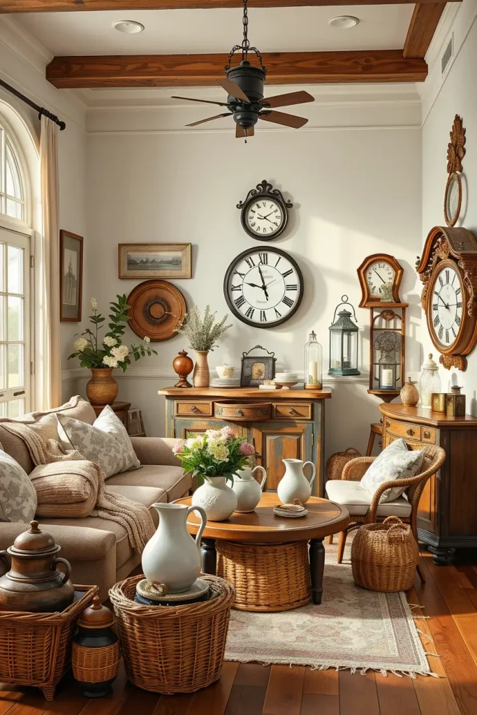 63 Creative Farmhouse Living Room With Antique Textures