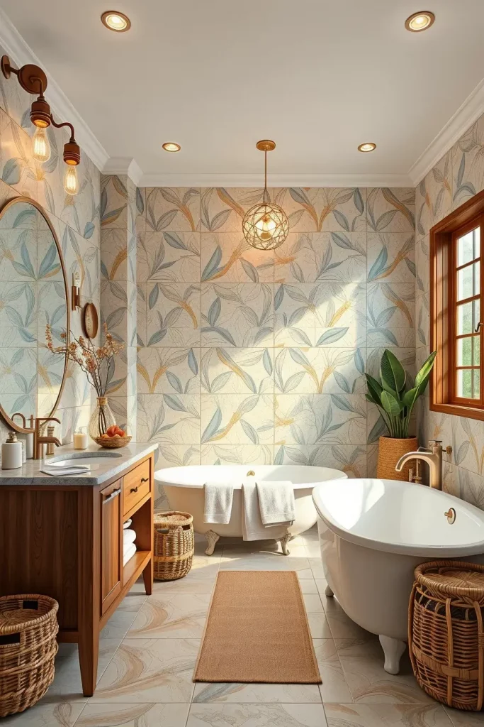 64 Luxury Bathroom Tile Idea for Elegant and Timeless Designs