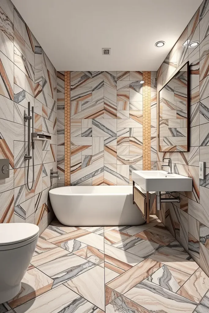 64 Luxury Bathroom Tile Idea for Elegant and Timeless Designs