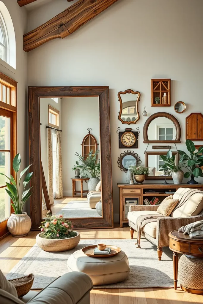 62 Rustic Farmhouse Maximalist Living Room Decor Ideas