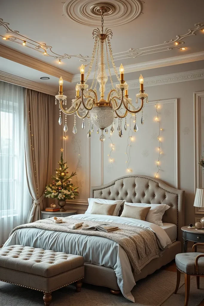60 Christmas Lights in the Bedroom 2025: Magical and Cozy Holiday Ideas