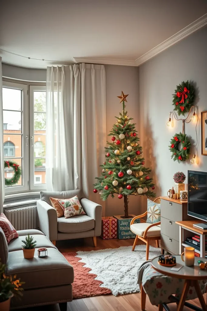 64 Apartment Christmas Decor Ideas 2025 to Transform Small Spaces into Festive Homes