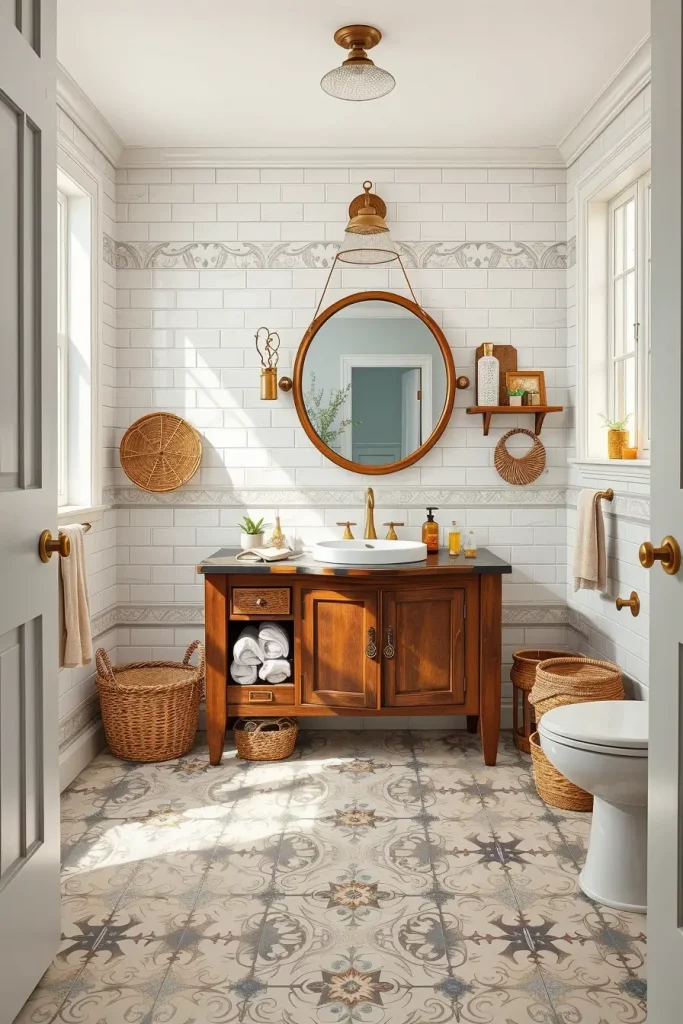 62 Eclectic Farmhouse Interior Design with Natural Textures and Rustic Charm