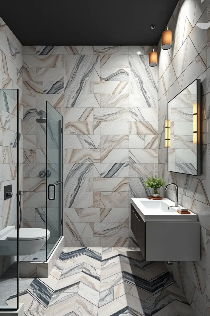 64 Luxury Bathroom Tile Idea for Elegant and Timeless Designs