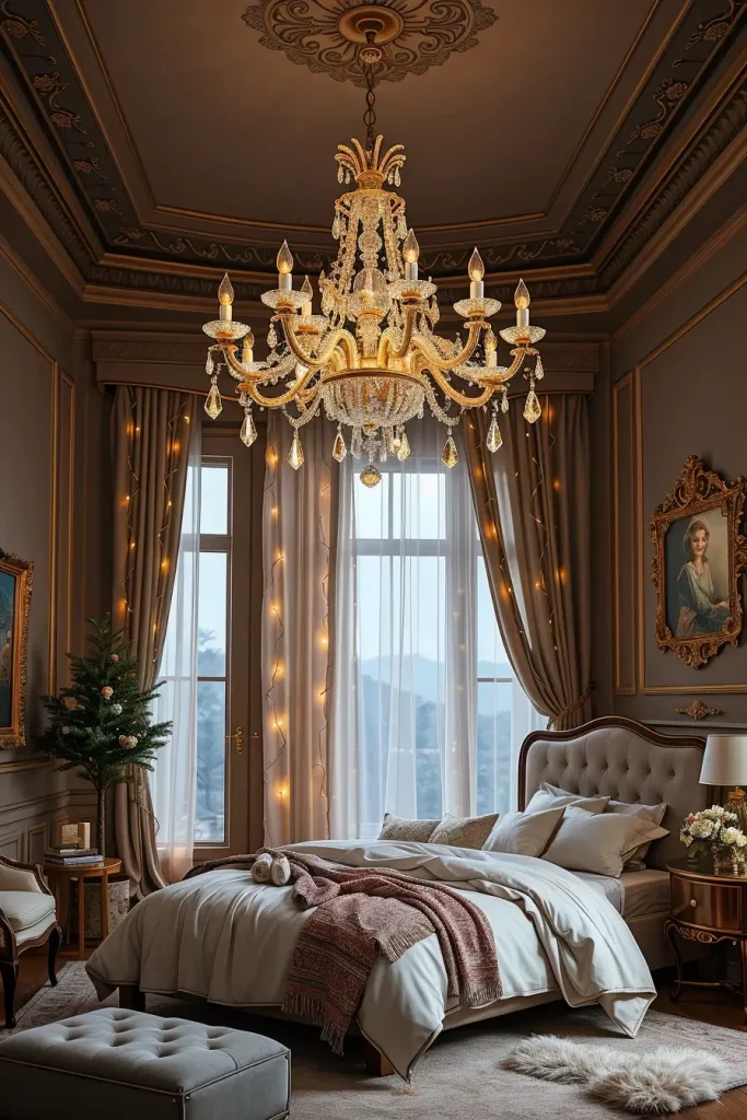 60 Christmas Lights in the Bedroom 2025: Magical and Cozy Holiday Ideas