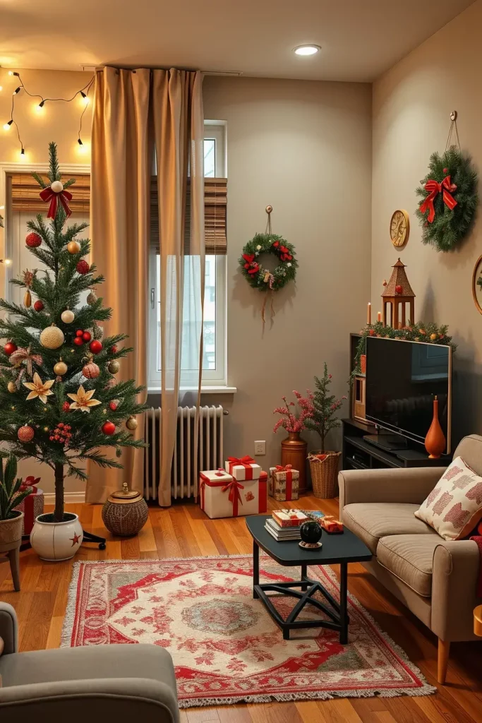 64 Apartment Christmas Decor Ideas 2025 to Transform Small Spaces into Festive Homes
