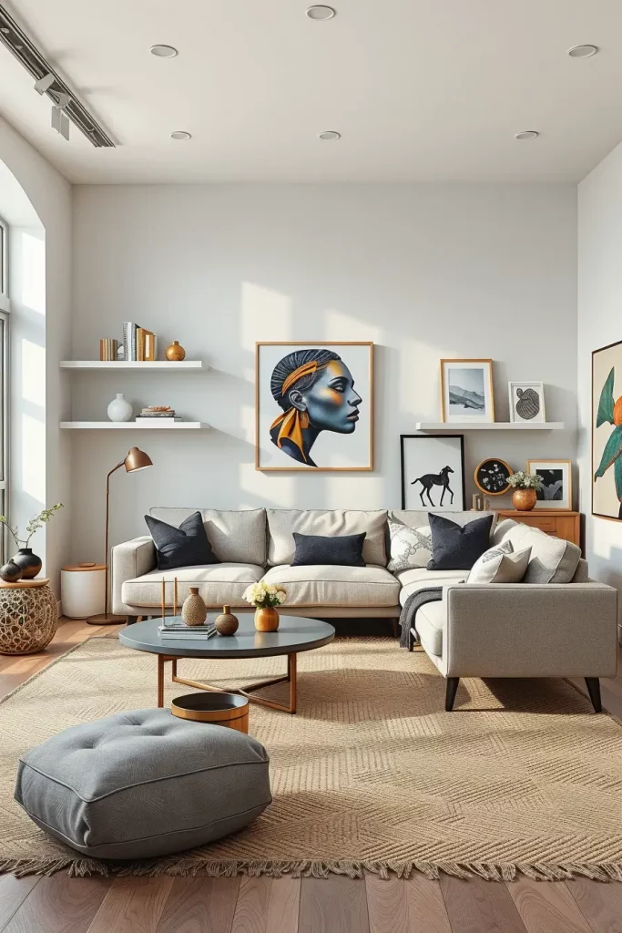 63 Eclectic Living Room Design with Natural Textures
