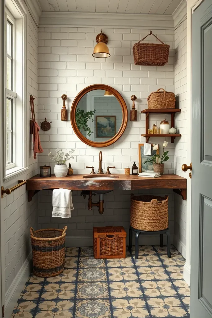62 Eclectic Farmhouse Interior Design with Natural Textures and Rustic Charm