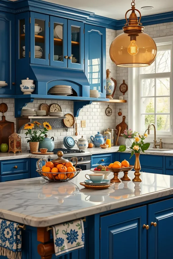 64 Color-Drenched Eclectic Kitchen With Whimsical Flair Ideas