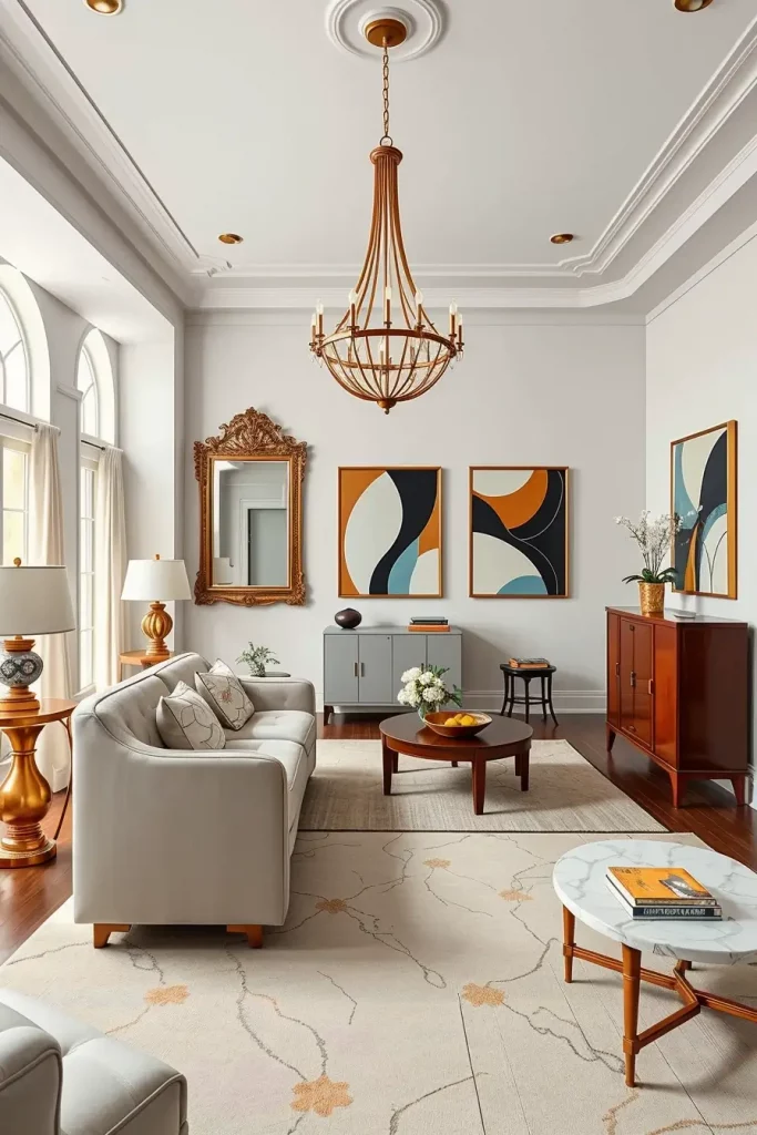 64 Stunning Art Deco Revival Living Room Décor Ideas for Glamorous Interiors