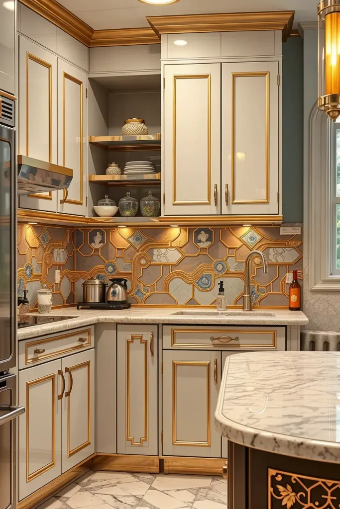 65 Art Deco Revival Kitchen Décor Ideas for a Glamorous Modern Home
