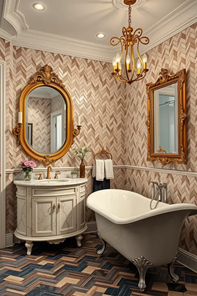 64 Luxury Bathroom Tile Idea for Elegant and Timeless Designs