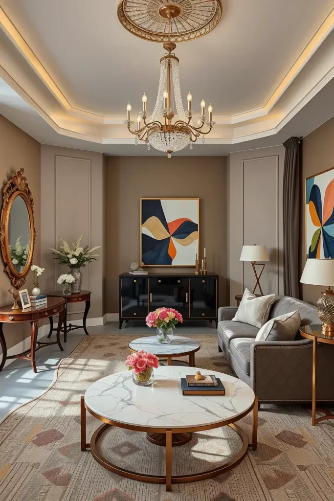 64 Stunning Art Deco Revival Living Room Décor Ideas for Glamorous Interiors