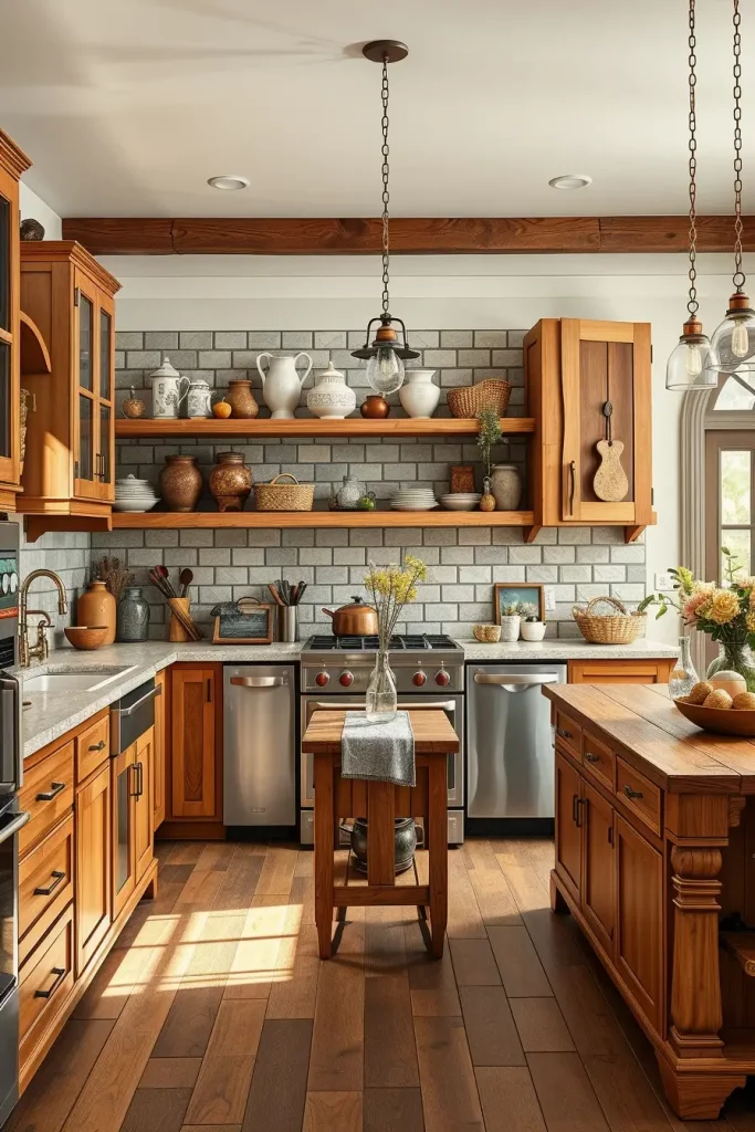 62 Eclectic Farmhouse Interior Design with Natural Textures and Rustic Charm