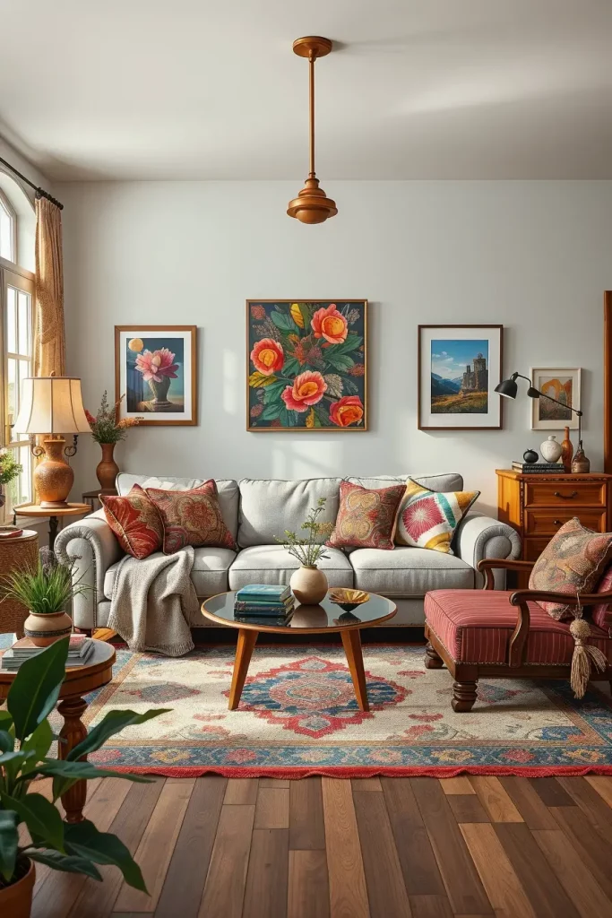 62 Rustic Farmhouse Maximalist Living Room Decor Ideas