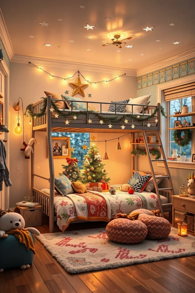 60 Christmas Lights in the Bedroom 2025: Magical and Cozy Holiday Ideas
