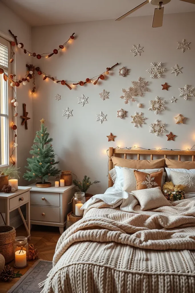 62 Christmas Bedroom Decor Ideas 2025: Cozy & Modern Holiday Inspiration