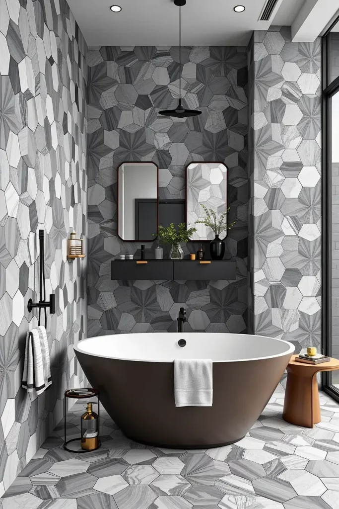 64 Luxury Bathroom Tile Idea for Elegant and Timeless Designs