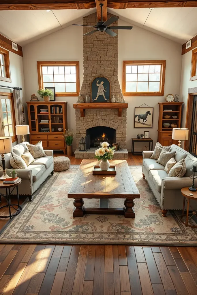 64 Rustic Farmhouse Living Room Ideas for a Cozy and Timeless Home