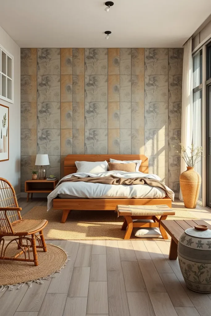 60 Eclectic Bedroom Design With Natural Textures for a Stylish and Cozy Interior