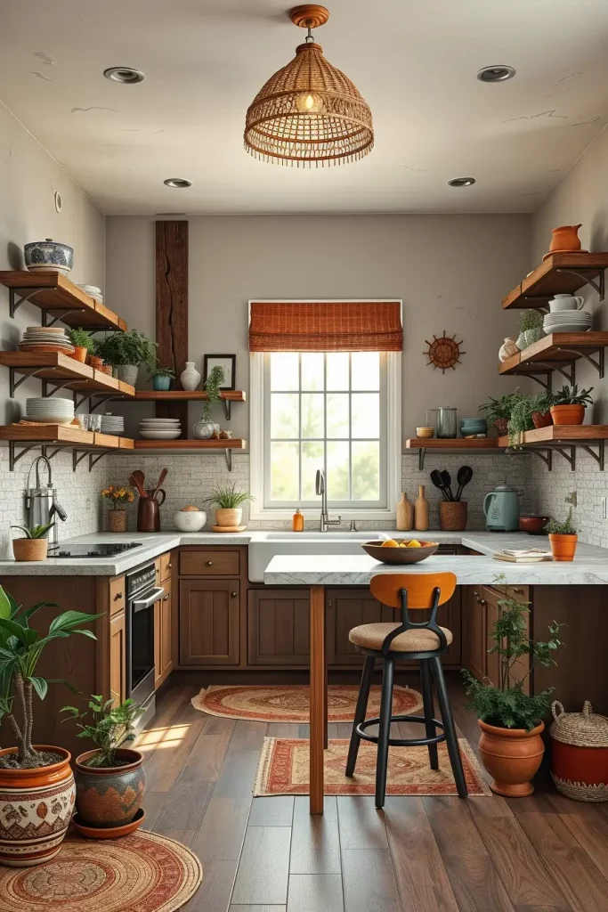 62 Eclectic Kitchen Design with Natural Textures