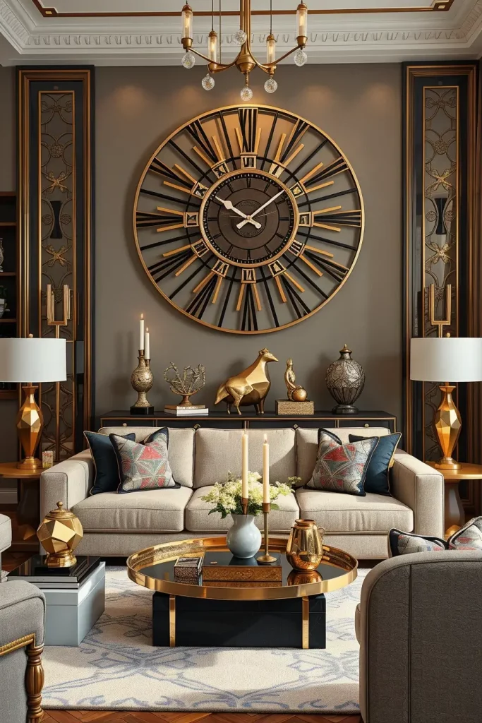 64 Stunning Art Deco Revival Living Room Décor Ideas for Glamorous Interiors