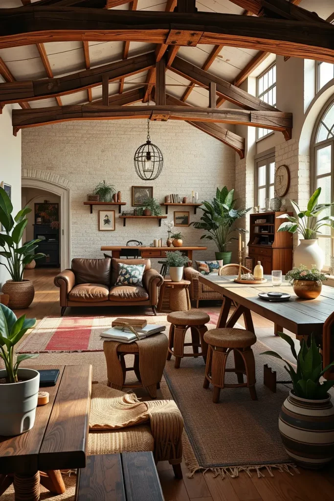 63 Eclectic Living Room Design with Natural Textures