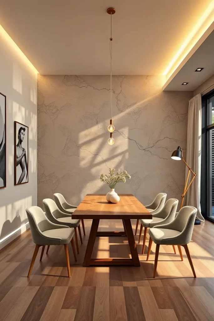 62 Dining Room Accent Wall in a Surreal-Style