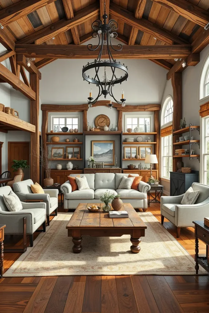 64 Rustic Farmhouse Living Room Ideas for a Cozy and Timeless Home