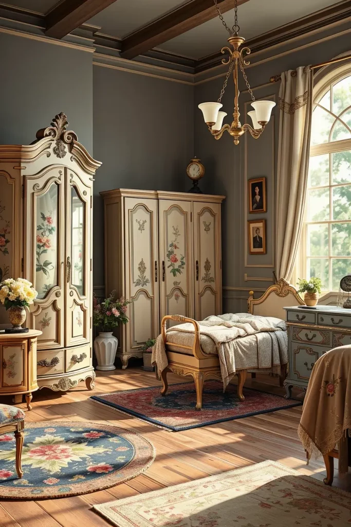 65 Vintage Bedroom with Hand-Painted Furniture Ideas for Timeless Charm