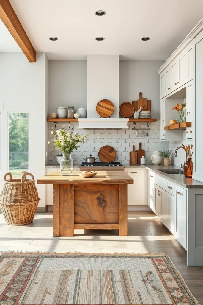 62 Eclectic Kitchen Design with Natural Textures