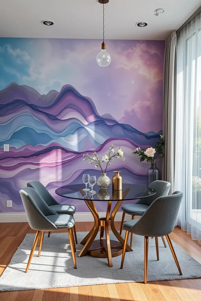 62 Dining Room Accent Wall in a Surreal-Style