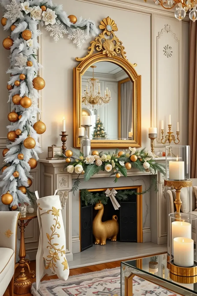 64 Christmas Mantle Decor Ideas 2025 to Style Your Fireplace Beautifully